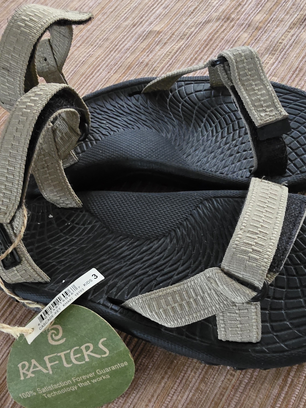 Boy's Khaki Rafters Sandals sz.3 NWT